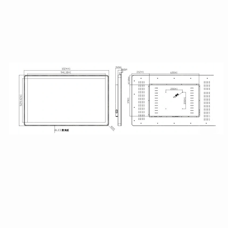 43inch Curved Touch Monitor 3840 X 2160 @60/144Hz 4K Widescreen 16: 9 Support HDMI, 3m Serial, USB, Display for Casino Slot Game Machines